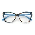 thumbnail image 1 of Womens Oversized Cat Eye Geometric lightening Bolt Print Sunglasses Tortoise Blue, 1 of 1