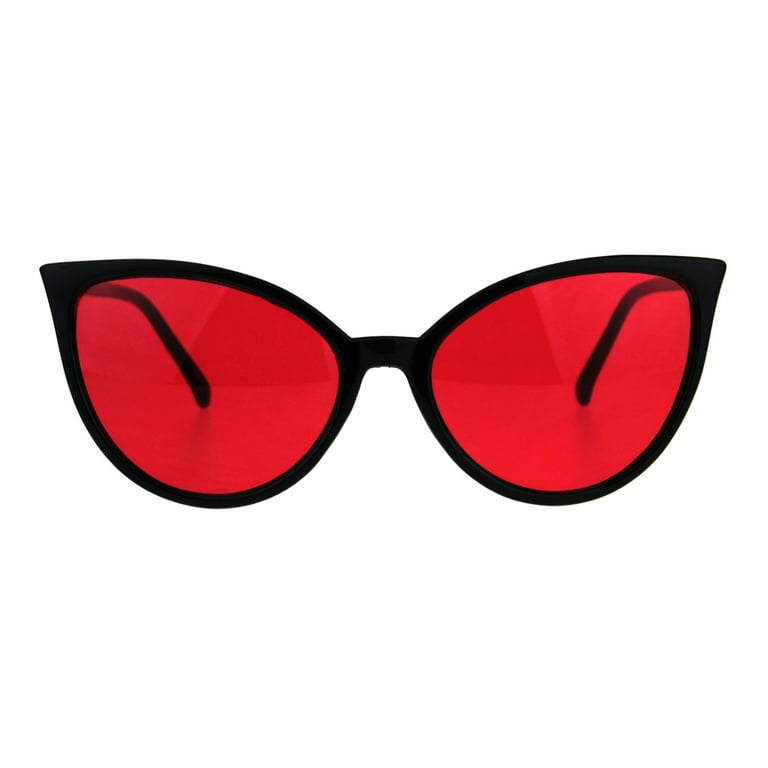 Red lens cat eye sunglasses outlet