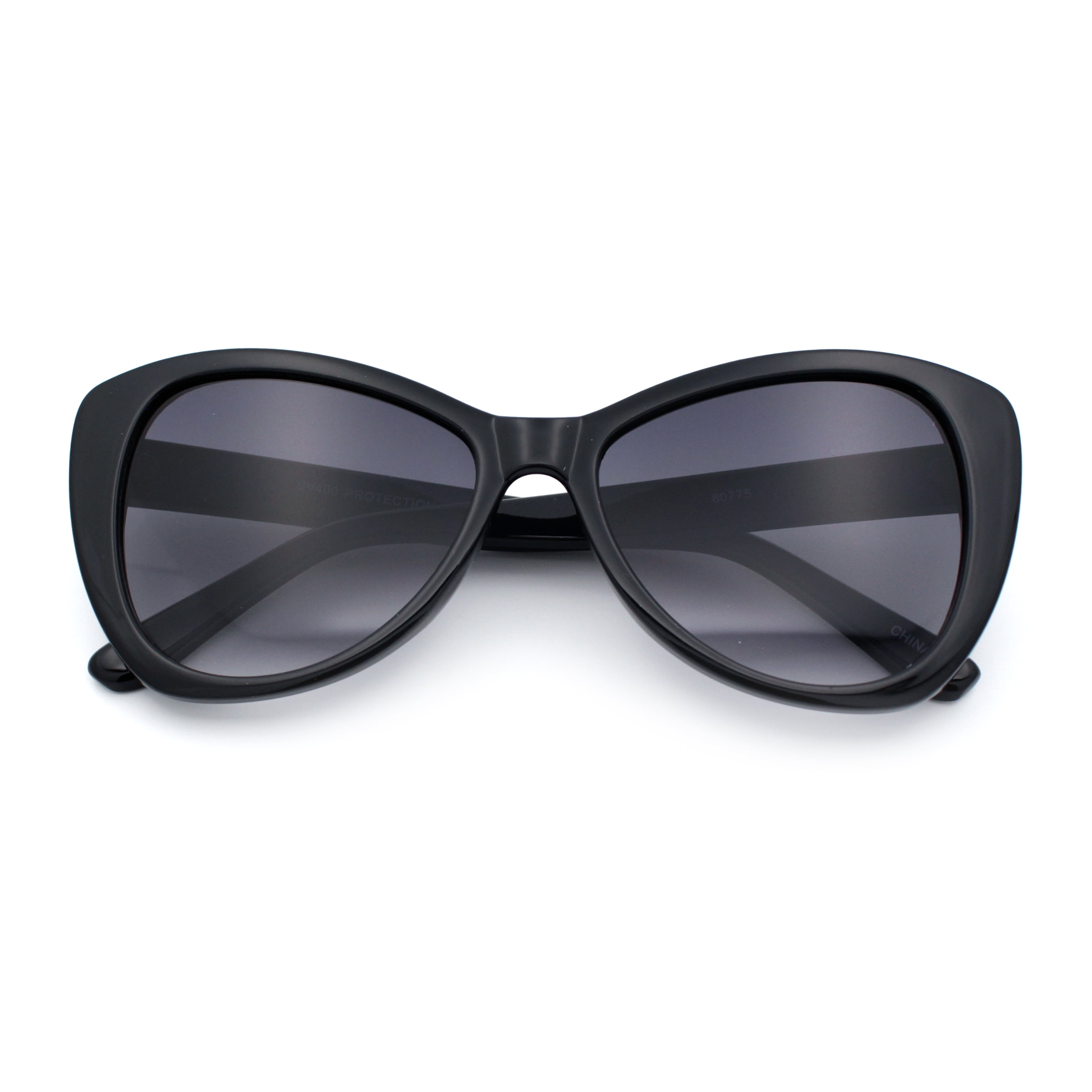 Womens Oversized Cat Eye Minimal Plastic Retro Diva  display picture 3