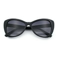 thumbnail image 1 of Womens Oversized Cat Eye Minimal Plastic Retro Diva Sunglasses Black - Smoke, 1 of 7