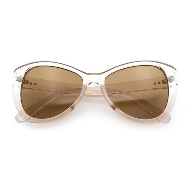 Women\'s Oversized Cat Eye Sunglasses - Brown Amazon.com: LYZOIT Oversized Cat Eye Sunglasses for Women  main image 4
