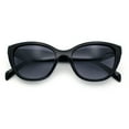 thumbnail image 1 of Womens Oversized Cat Eye Retro Fashion Geometric Bevel Arm Sunglasses Black - Smoke, 1 of 8