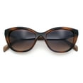 thumbnail image 1 of Womens Oversized Cat Eye Retro Fashion Geometric Bevel Arm Sunglasses Tortoise Beige - Brown, 1 of 8