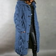 thumbnail image 1 of Womens Oversized Chunky Long Hooded Cardigan Sweaters Plus Size Open Front Cable Knit Long Sleeve Cardigans Outcoats, 1 of 5