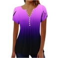 thumbnail image 1 of Womens Oversized Color Block Striped Tshirts Summer Casual Short Sleeve Tops Loose Fit Crew Neck Shirts, 1 of 5