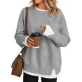thumbnail image 1 of Womens Oversized Crewneck Sweatshirt - Teacher Outfits Fall Long Sleeve Top, 1 of 7