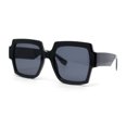 thumbnail image 1 of Womens Oversized Glitter Squared Rectangular Butterfly Plastic Sunglasses All Black, 1 of 4