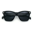 thumbnail image 1 of Womens Oversized Hipster Horn Rim Subtle Cat Eye Fashion Sunglasses All Black, 1 of 8
