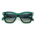 thumbnail image 1 of Womens Oversized Hipster Horn Rim Subtle Cat Eye Fashion Sunglasses Green - Black Beige, 1 of 8