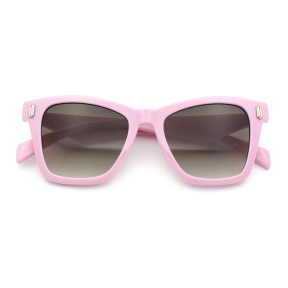 Womens Oversized Hipster Horn Rim Subtle Cat Eye Fashion Sunglasses Pink - Brown