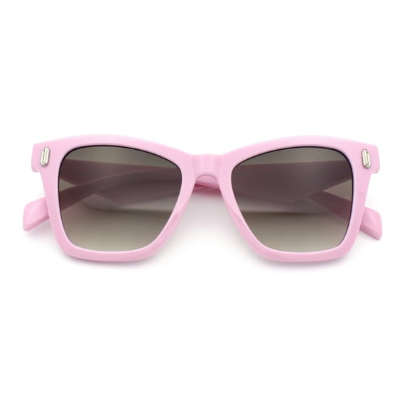 Womens Oversized Hipster Horn Rim Subtle Cat Eye Fashion Sunglasses Pink - Brown