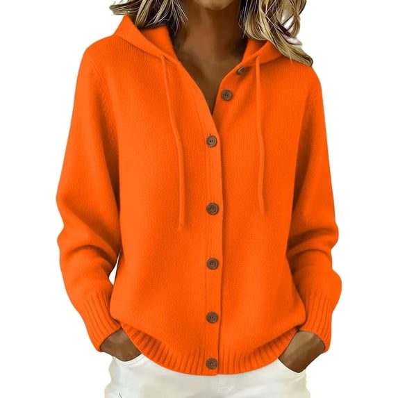 Womens Oversized Hooded Sweatshirt Cardigan Fall Hoodies