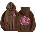 thumbnail image 1 of Womens Oversized Hooded Sweatshirt Long Sleeve Pink Ribbon Graphic Cancer Awareness Hoodies Casual Comfy Pullover Fall Tops 2025, 1 of 5