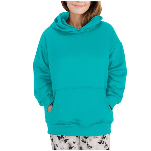 Womens Oversized Hooded Sweatshirts, Hoodies for Women Fall Fashion Loose Fit Solid Color Long Sleeve Pullover with Pockets S-2XL
