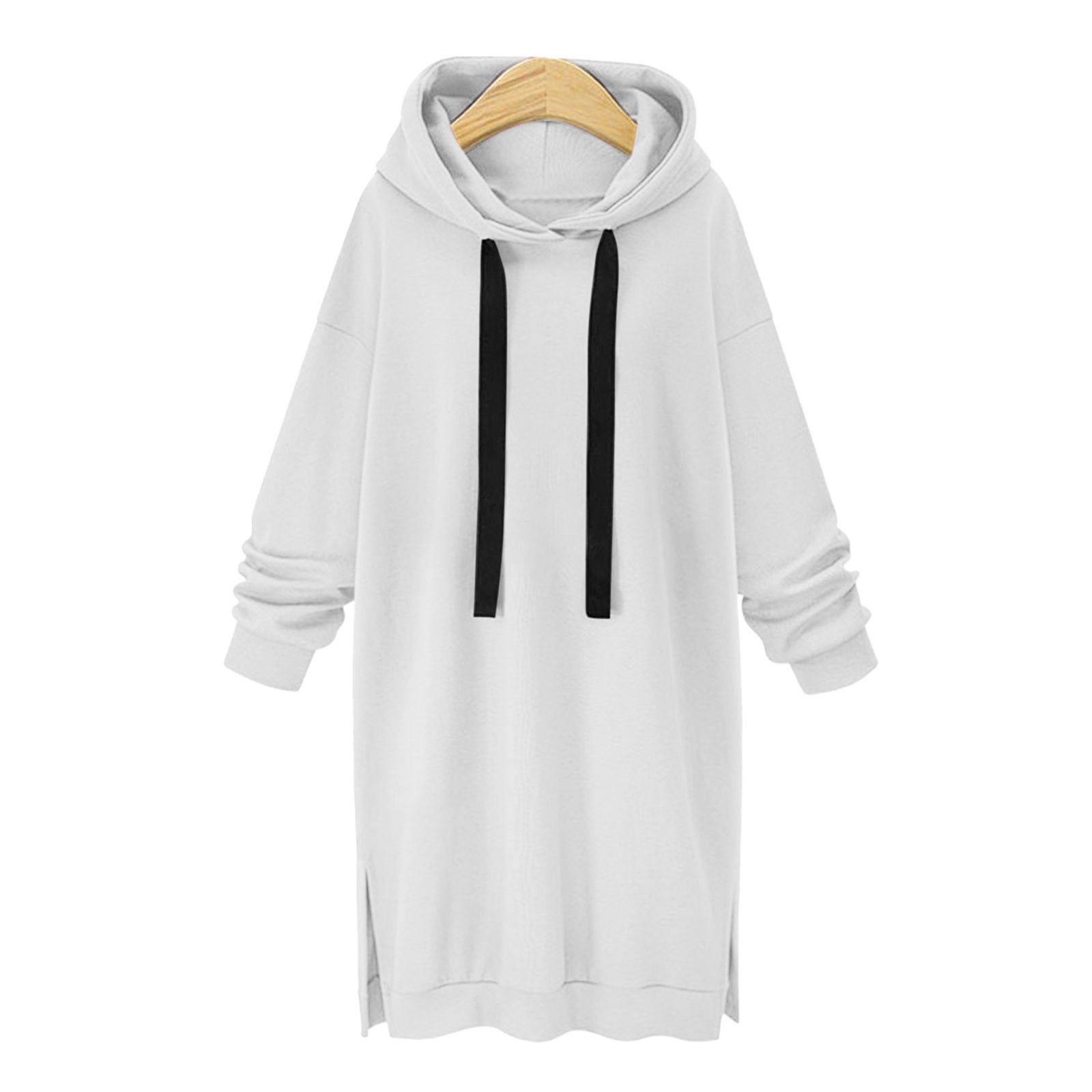 Womens Oversized Hoodie Extra Long Hooded Tunic Sweatshirt Women's Long  Sweatshirt String Hoodie Dress Pullover Plus Size Tail Fork Drawstring  Pullover Women's Casual Split Hem Hoodies - Walmart.com