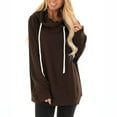 thumbnail image 1 of Womens Oversized Hoodie Long Hooded Tunic Sweatshirt Plus Size Drawstring Pullover Women's Casual Hoodies, 1 of 5