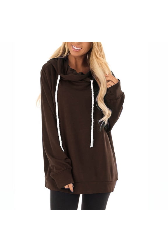 Womens Oversized Hoodie Long Hooded Tunic Sweatshirt Plus Size Drawstring Pullover Women's Casual Hoodies