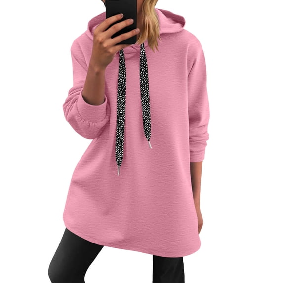 Womens Oversized Hoodie Sweatshirt Long Sleeve Fleece Pullover Shirts Lightweight Cozy Soft Fall Tops