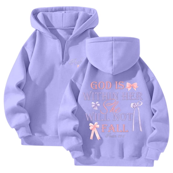 Womens Oversized Hoodies 2025 Bow Print Half Zipper Long Sleeve Hooded Casual Plus Size Clothes Outfits Navy