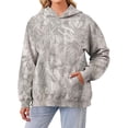 thumbnail image 1 of Womens Oversized Hoodies Camo Print Maple Leaf Long Sleeve Pullover Hooded Tops Fall Sweatshirts, 1 of 3