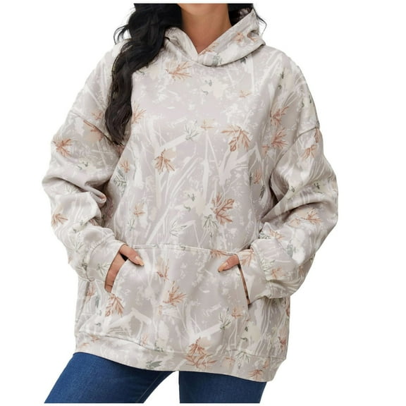 Womens Oversized Hoodies Camo Printed Casual Long Sleeve Pullover Hooded Shirts 2025 Fall Fashion Relaxed Fit Sweatshirt