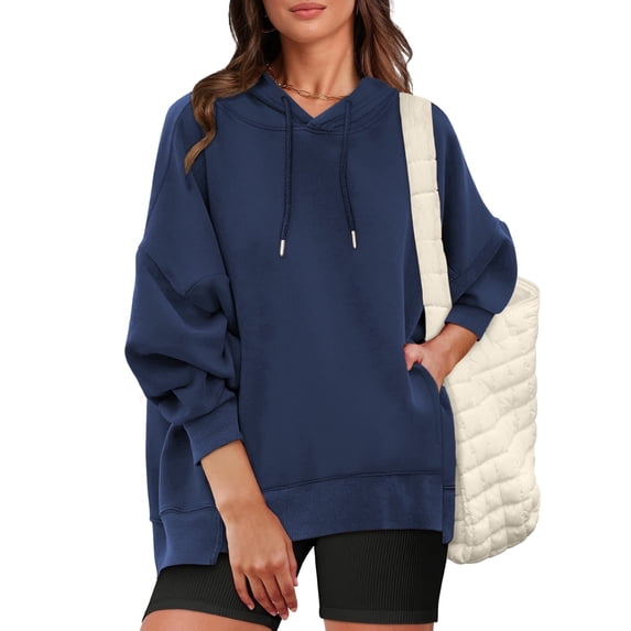Womens Oversized Hoodies Casual Long Sleeve Drawstring Sweatshirts Pullover Fall Winter Outfits