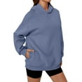 thumbnail image 1 of Womens Oversized Hoodies Comfy Sweatshirts Fall Fashion Outfits Casual Tops Fleece Clothes Aqua Blue XXL, 1 of 6