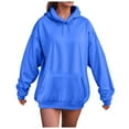 thumbnail image 1 of Womens Oversized Hoodies Cute Sweatshirts Fleece Hooded Pullover Tops Sweaters Casual Comfy Fall Fashion Outfits Clothes, 1 of 4