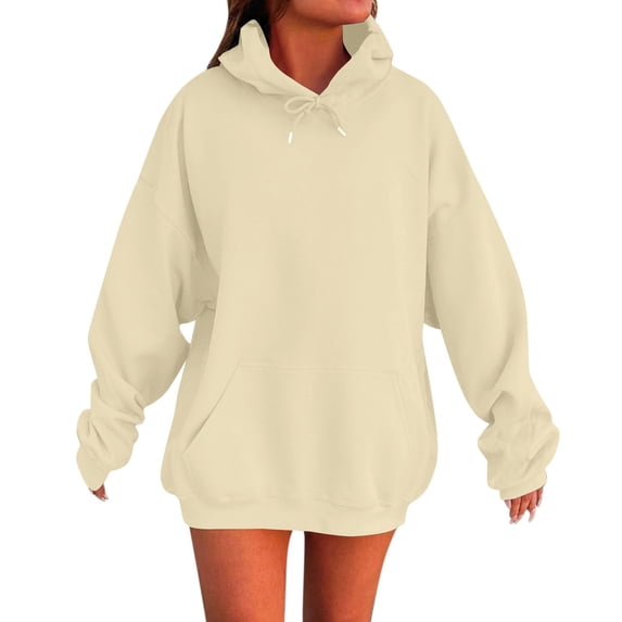 Womens Oversized Hoodies Cute Sweatshirts Fleece Hooded Pullover Tops Sweaters Casual Comfy Fashion Outfits Clothes,L