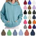 thumbnail image 1 of Womens Oversized Hoodies Fleece Sweatshirts Long Sleeve Sweaters Pullover Fall Outfits With Pocket, 1 of 7