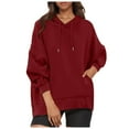 thumbnail image 1 of Womens Oversized Hoodies Sweatshirts Long Sleeve Sweaters Pullover Fall Outfits with Pocket, 1 of 6