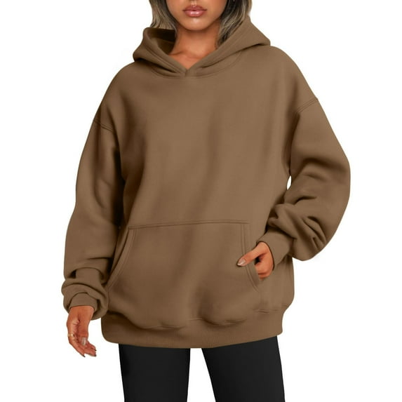 Womens Oversized Hoodies Fleece Sweatshirts Long Sleeve Sweaters Pullover Fall Outfits with Pocket