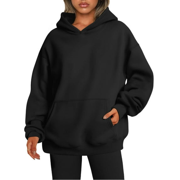 Womens Oversized Hoodies Fleece Sweatshirts Long Sleeve Sweaters Pullover Fall Outfits with Pocket