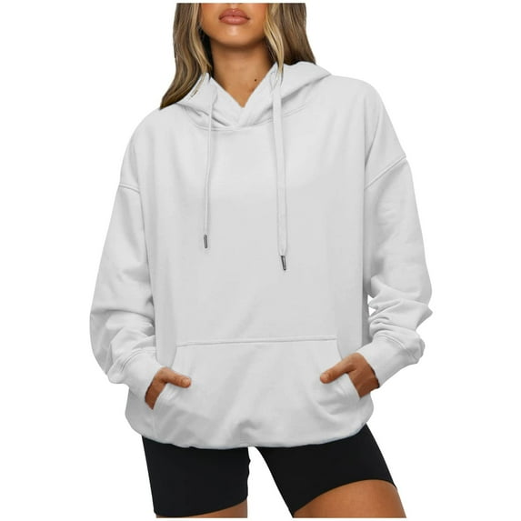 Womens Oversized Hoodies Long Sleeve Drawstring Lightweight Hooded Sweatshirt Casual Loose Pullover Tops