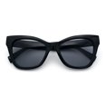 thumbnail image 1 of Womens Oversized Horn Rim Cat Eye Retro Fashion Plastic Sunglasses All Black, 1 of 8