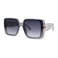 thumbnail image 1 of Womens Oversized Inset Lens Rectangular Plastic Chic Butterfly Sunglasses Slate - Smoke, 1 of 4
