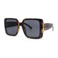 thumbnail image 1 of Womens Oversized Inset Lens Rectangular Plastic Chic Butterfly Sunglasses Tortoise - Black, 1 of 4