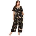 thumbnail image 1 of Womens Oversized Jumpsuits For Women Casual Wide Leg One Piece Printed Jumpsuit With Pockets, 1 of 5