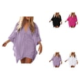 thumbnail image 1 of Womens Oversized Lace Floral Beach Cover Up Dress Loose Boho Kaftan Kimono Swimsuit Coverup for Bikini Bathing Suit, 1 of 8
