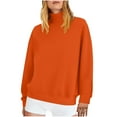 thumbnail image 1 of Womens Oversized Mock Neck Sweatshirt Long Sleeve Tops Pullover Warm Fleece Sweater Fall Season Winter Trends, 1 of 5