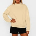 thumbnail image 1 of Womens Oversized Mock Neck Sweatshirt Trendy Long Sleeve Fleece Pullover Fall Tops Winter Turtleneck Sweater, 1 of 6