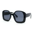 thumbnail image 1 of Womens Oversized Mod Butterfly Designer Fashion Plastic Sunglasses All Black, 1 of 4