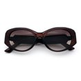 thumbnail image 1 of Womens Oversized Oval Mod Luxury Fashion Plastic Sunglasses All Brown, 1 of 8