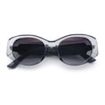 thumbnail image 1 of Womens Oversized Oval Mod Luxury Fashion Plastic Sunglasses Slate - Smoke, 1 of 8