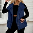thumbnail image 1 of Womens Oversized Puffer Vest Sleeveless Bubble Puffer Vest Quilted Padded Coat (Blue XXL), 1 of 4
