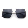 thumbnail image 1 of Womens Oversized Rectangle Butterfly Metal Rim Luxury Fashion Sunglasses Gold - Black, 1 of 8