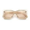 thumbnail image 1 of Womens Oversized Rectangle Cat Eye Plastic Retro Mod Minimal Sunglasses All Peach, 1 of 8