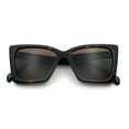 thumbnail image 1 of Womens Oversized Rectangle Cat Eye Plastic Retro Mod Minimal Sunglasses Tortoise - Brown, 1 of 8