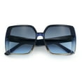 thumbnail image 1 of Womens Oversized Rectangular Designer Fashion Classic Mod Sunglasses Blue Beige - Blue, 1 of 7