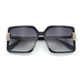 thumbnail image 1 of Womens Oversized Rimless Butterfly Rich Luxury Designer Fashion Plastic Sunglasses Black - Smoke, 1 of 6